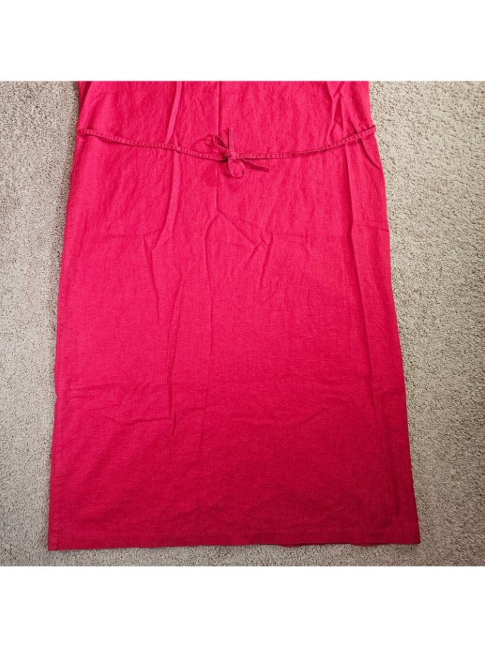 Casual Corner Annex Shirt Dress Womens 22W Red Button Front Linen Blend Y2K - Picture 12 of 13